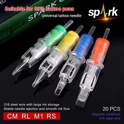 SPARK High Quality Multiple Models Individually Packaged Disposable Stainless Steel Tattoo Cartridge Needles For Body Art